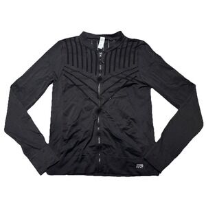 Marika Performance Zip Up Jacket Womens Large Black Mesh Athletic Gym Training